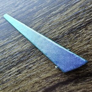 Irridescent Hair Clip Asymmetrical Green Purple Hand Painted Indie Accessories